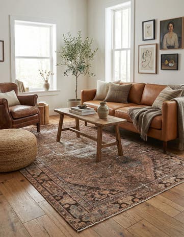 4' 2 x 6' 7 Hand Knotted Ultra Vintage Persian Wool Rug