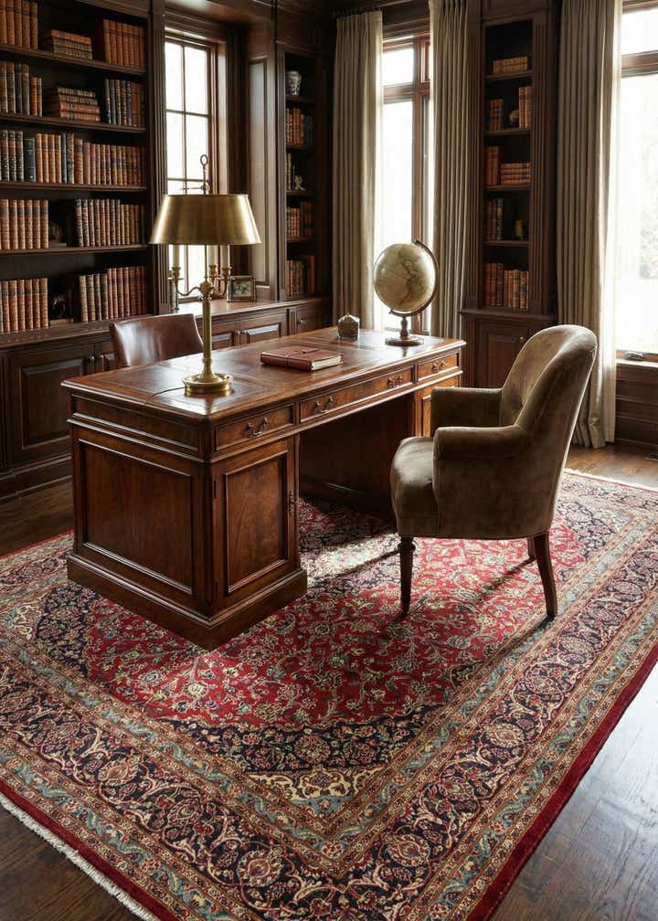 9' 9 x 12' 9 Hand Knotted Mashad Persian Wool Rug