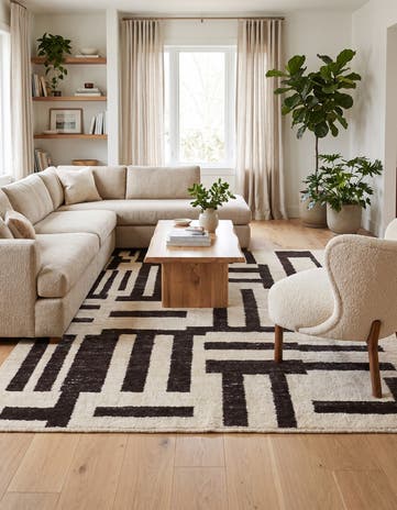 8' 2 x 9' 11 Hand Knotted Moroccan Wool Rug