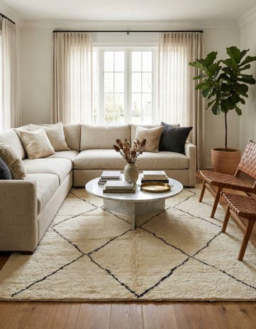 7' 2 x 10' Hand Knotted Moroccan Wool Rug