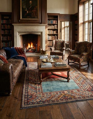 7' 1 x 10' 3 Hand Knotted Kazak Wool Rug