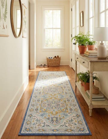 Sky blue Whitney Runner Rug