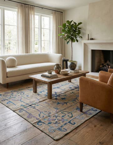5' 5 x 7' 4 Hand Woven Kilim Modern Wool Rug
