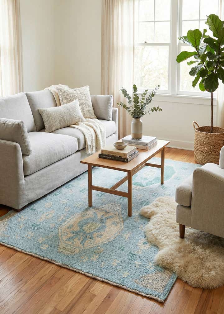 5' 2 x 7' 2 Hand Knotted Moroccan Rug