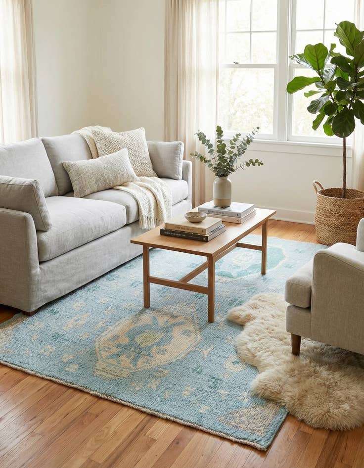 Detail image of 5' 2 x 7' 2  Hand Knotted Moroccan Rug