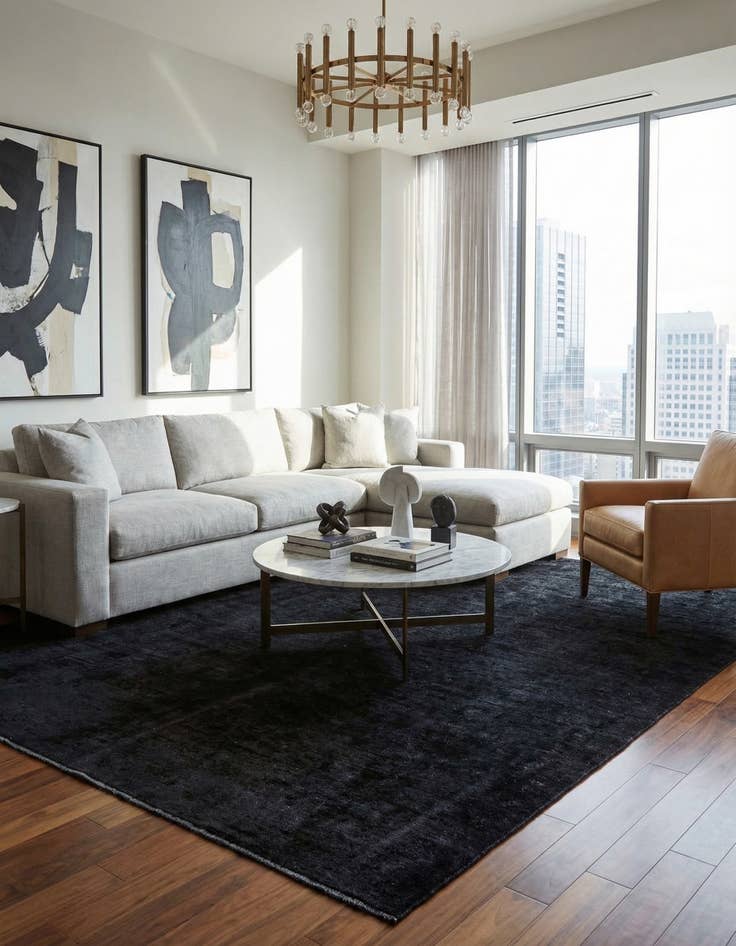 Detail image of 8' x 9' 5 Hand Knotted Ultra Vintage Persian Wool Rug