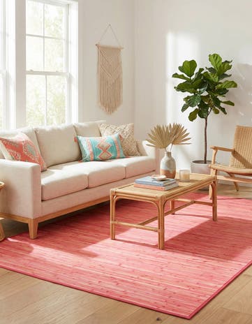 Pink Bamboo Rug