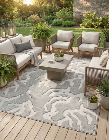 7' 10 x 10' Easy-Clean Sabrina Soto Indoor / Outdoor Rug