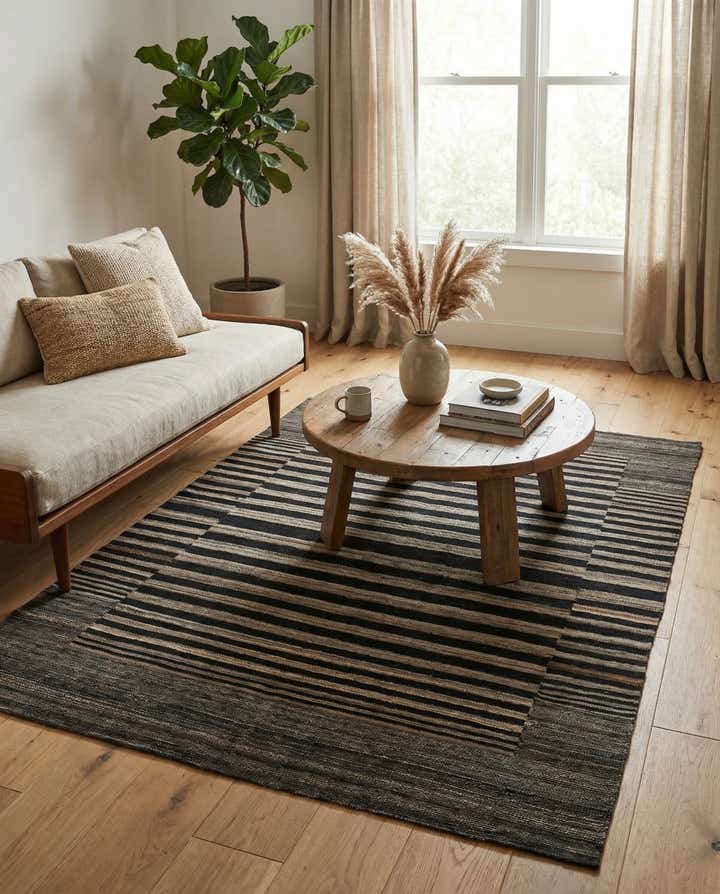 5' 3 x 6' 5 Hand Woven Kilim Modern Wool Rug
