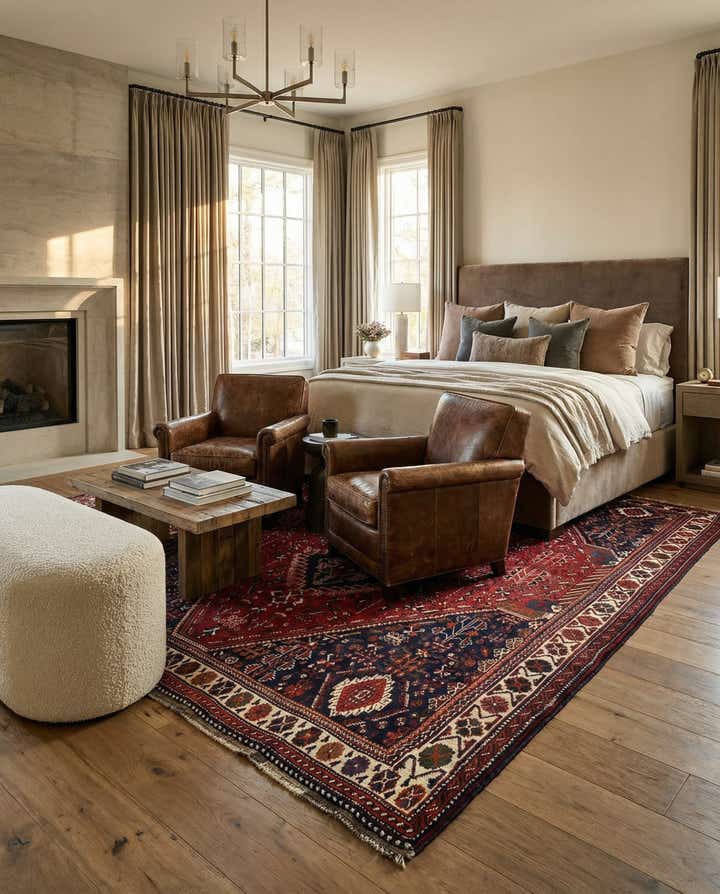 7' x 10' 6 Ghashghai Wool Rug