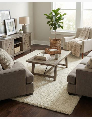 7' x 10' Solid Shag Rug