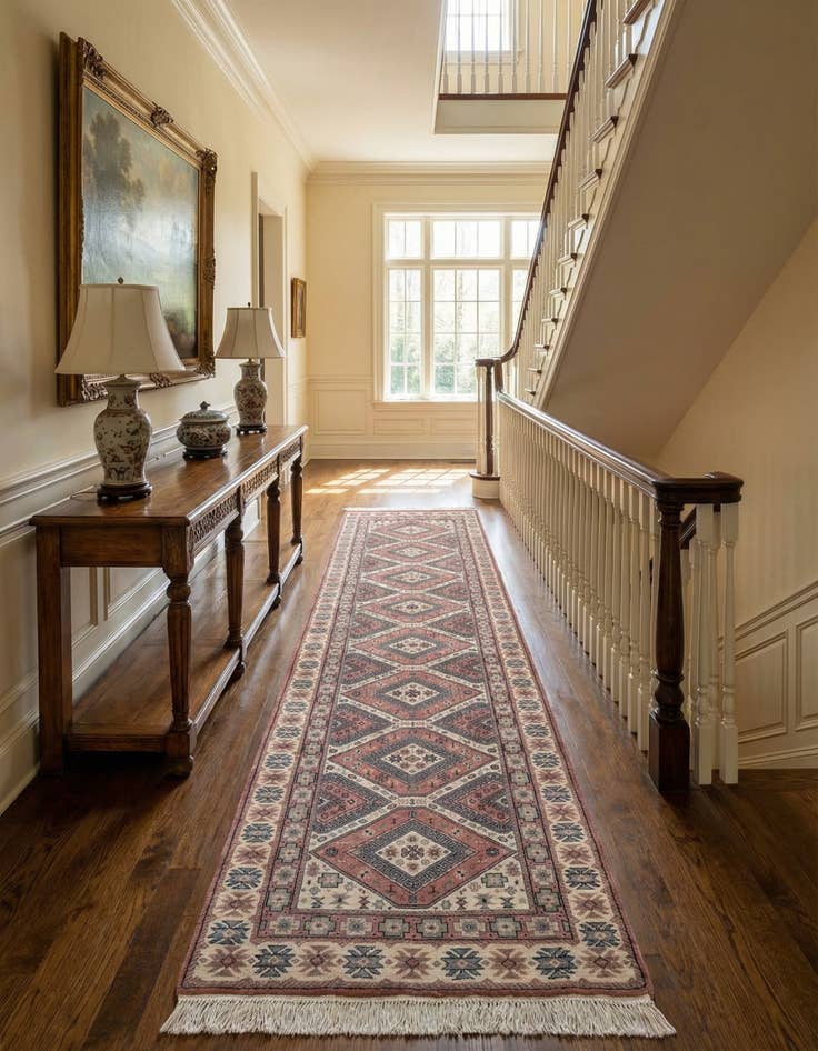 Detail image of  3' 1 x 11'  Hand Knotted Shirvan Wool Runner Rug