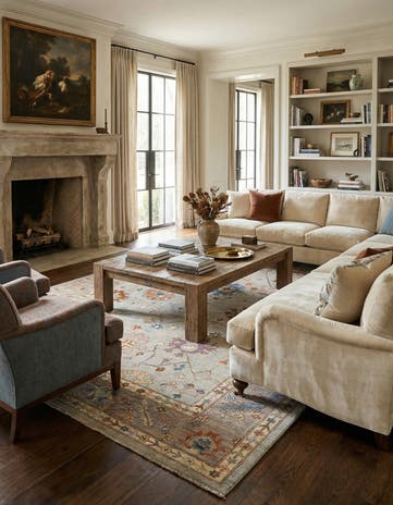 8' 11 x 11' 11 Hand Knotted Oushak Rug