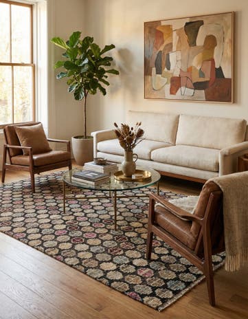 5' x 8' Hand Knotted Darya Wool Rug