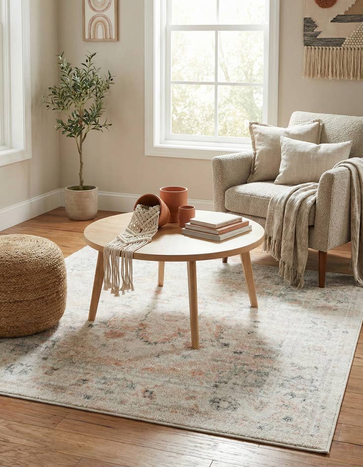 Detail image of 4' x 4' Madeline Vintage Square Rug