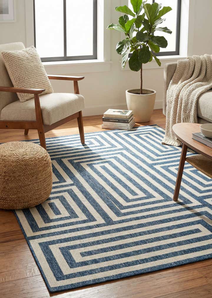 9' x 12' Easy-Clean Modern Indoor / Outdoor Rug