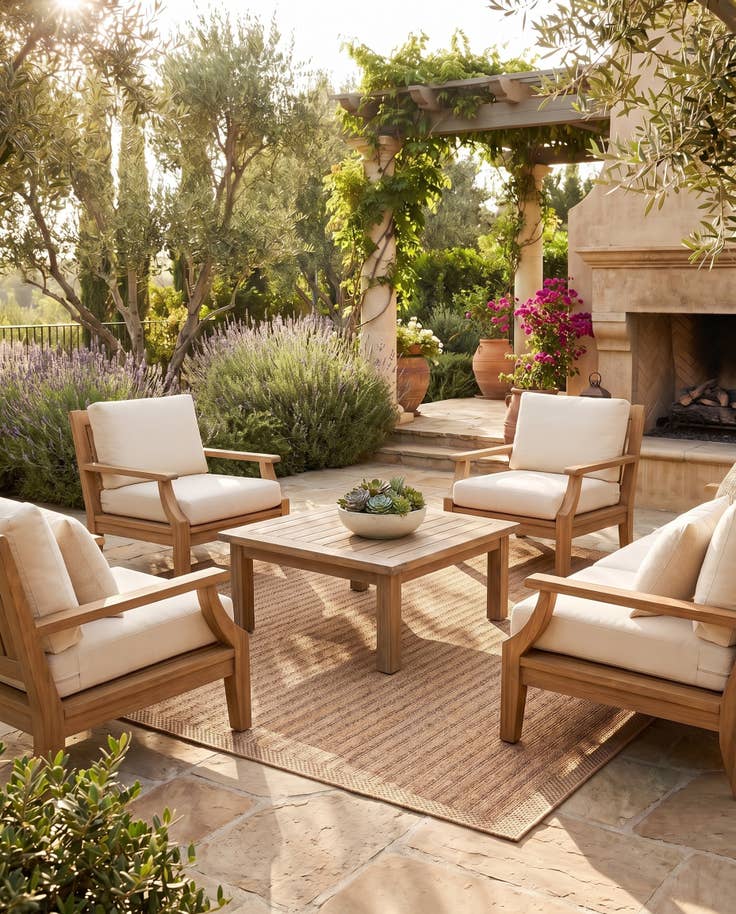 Detail image of 7' 10 x 7' 10 Easy-Clean Border Indoor / Outdoor Square Rug