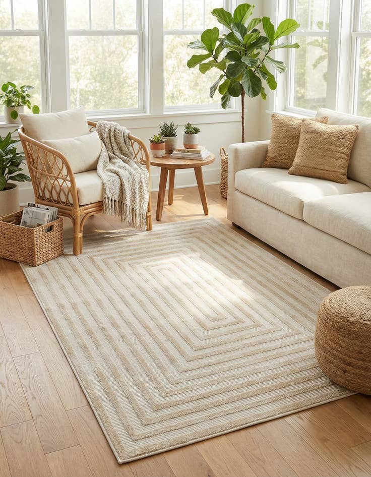 Detail image of 4' x 6' Easy-Clean Sabrina Soto Prescott Indoor / Outdoor Rug