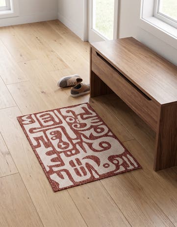 2' x 3' Easy-Clean Modern Indoor / Outdoor Rug