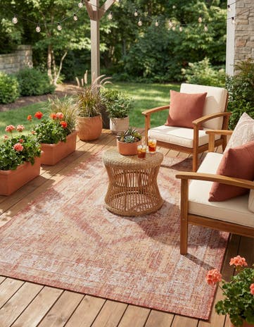 4' x 6' Easy-Clean Traditional Indoor / Outdoor Rug