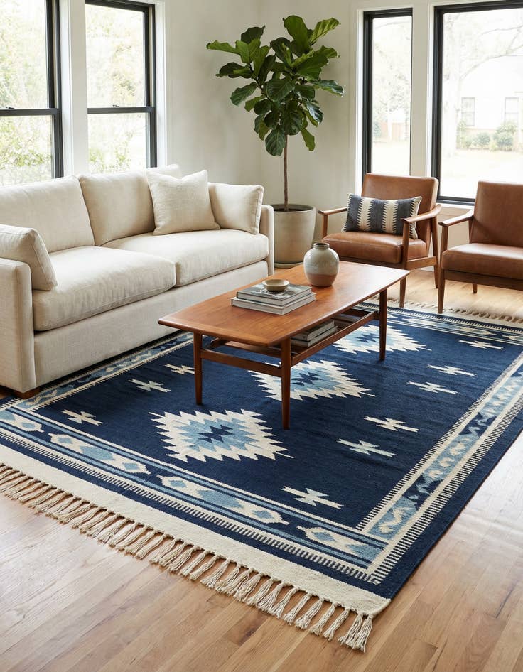 Detail image of 8' x 11'  Hand Woven Arizona Wool Rug