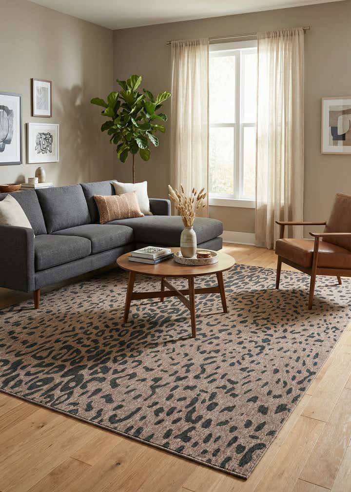 9' x 12' Easy-Clean Safari Indoor / Outdoor Rug