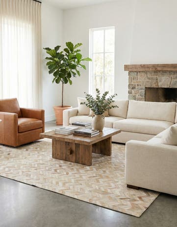 5' 1 x 7' 9 Cowhide Stocks Rug