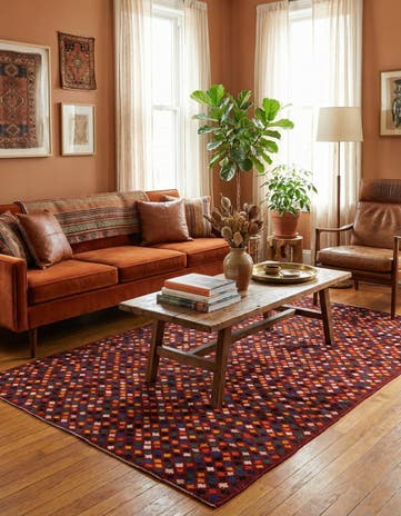 6' 9 x 9' 10 Hand Knotted Balouch Wool Rug