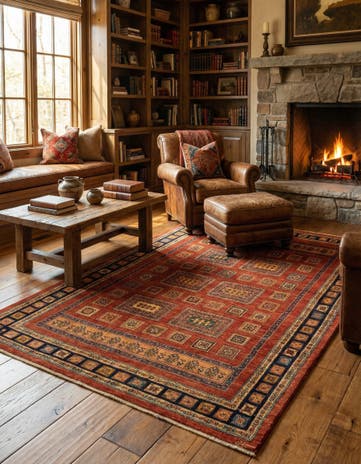 4' 9 x 7' 5 Luribaft Wool Rug