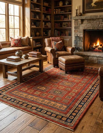 4' 9 x 7' 5 Luribaft Wool Rug