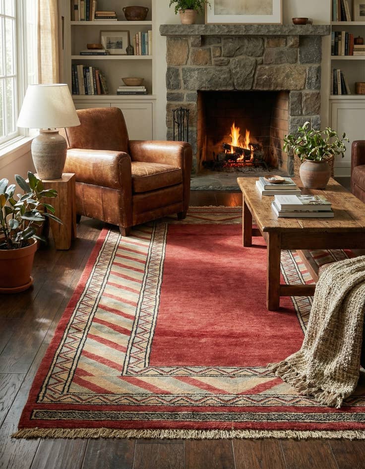 Detail image of 3' 1 x 5' 4  Hand Knotted Ziegler Oriental Wool Rug