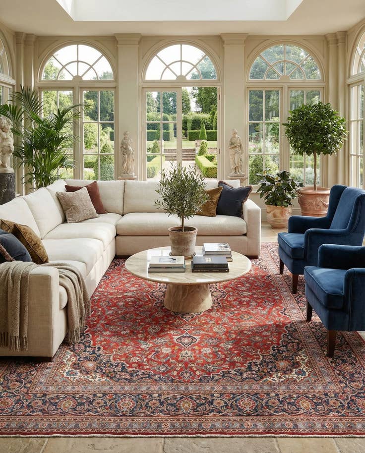 Detail image of 9' 2 x 12' 8 Kashan Rug