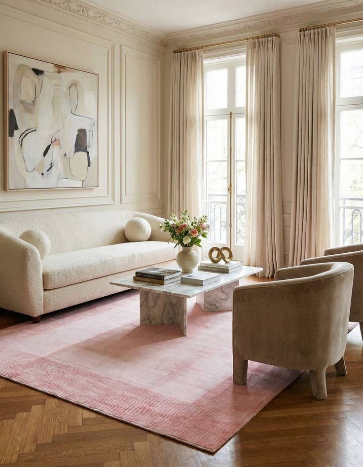 Detail image of 6' 6 x 9' 6  Hand Knotted Darya Wool Rug