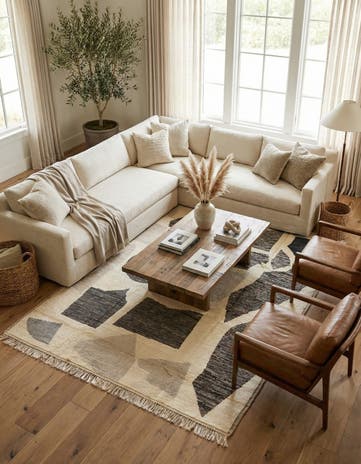 9' x 12' 8 Hand Knotted Moroccan Wool Rug