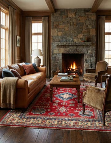 5' 6 x 8' Hand Knotted Kazak Rug
