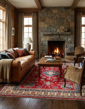5' 6 x 8' Hand Knotted Kazak Rug