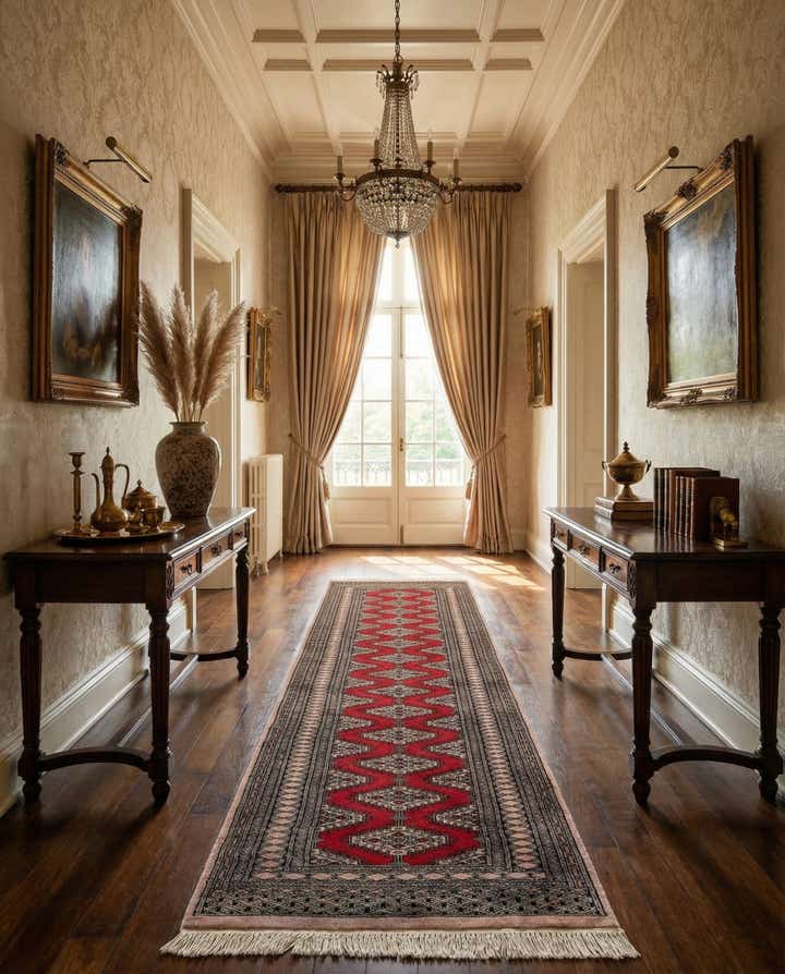 2' 2 x 9' 9 Hand Knotted Bokhara Wool Runner Rug