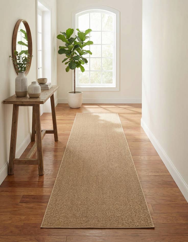 Detail image of 2' 7 x 12'  Washable Solid Indoor / Outdoor Runner Rug