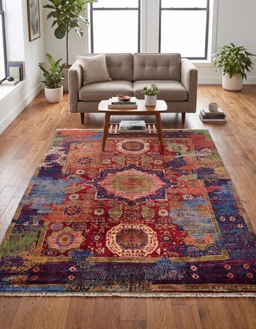 4' 10 x 6' 6 Hand Knotted Mamluk Ziegler Rug