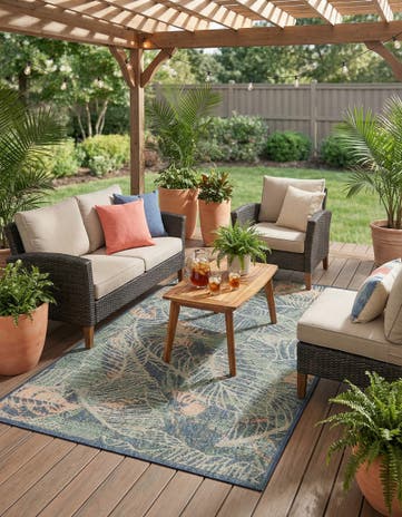 5' 3 x 7' 7 Easy-Clean Baja Indoor / Outdoor Rug