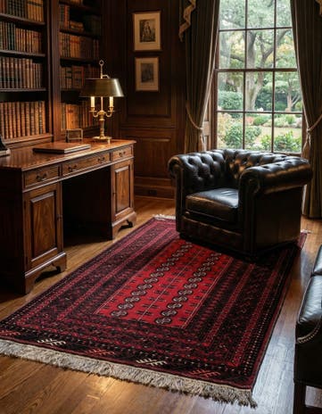 3' 6 x 6' 2 Hand Knotted Afghan Mouri Wool Rug