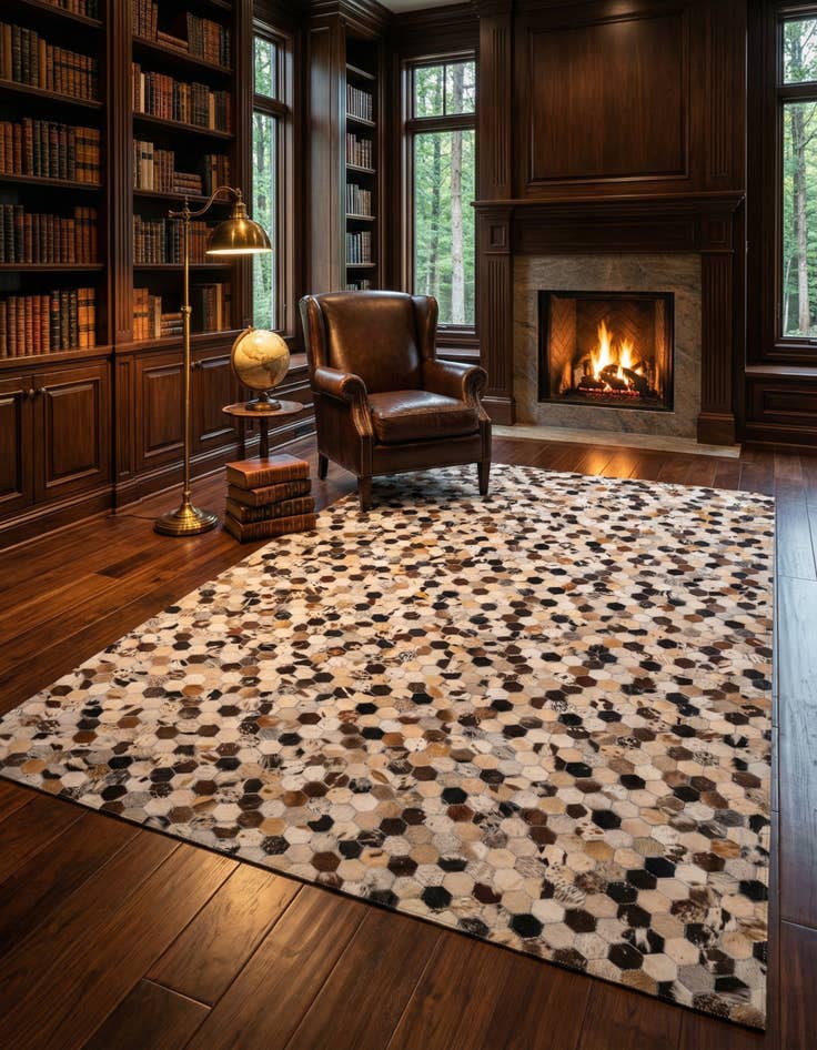 Detail image of  5' 2 x 8' Cowhide Rug