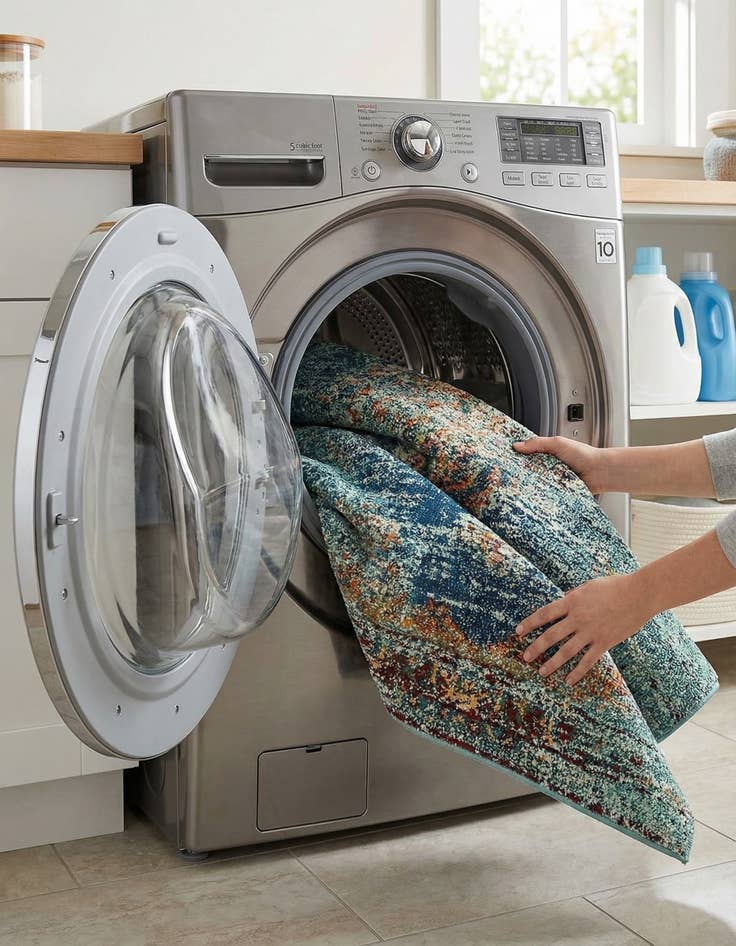 Detail image of  4' x 6'  Washable Carnevale Rug