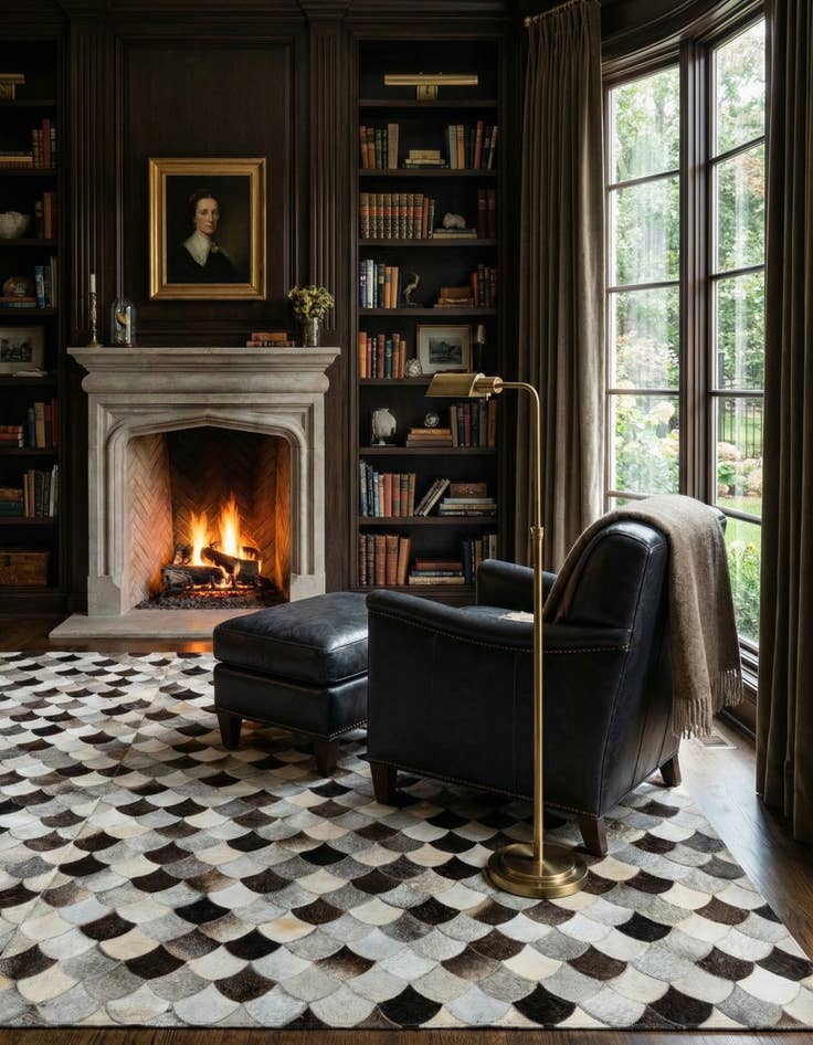 Detail image of 5' 1 x 8' Cowhide - Patchwork Rug