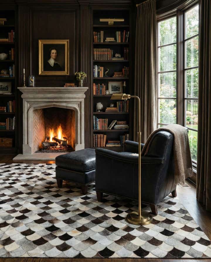 5' 1 x 8' Cowhide - Patchwork Rug