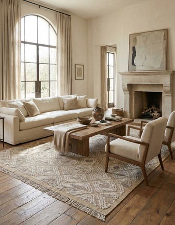 9' 1 x 12' 6 Hand Knotted Oushak Wool Rug