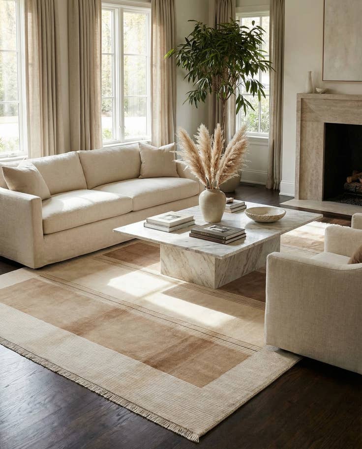 Detail image of 7' 9 x 9' 10 Hand Knotted Darya Wool Rug
