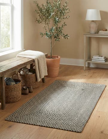 3' 1 x 5' 1 Handmade Tweed Braided Jute Rug