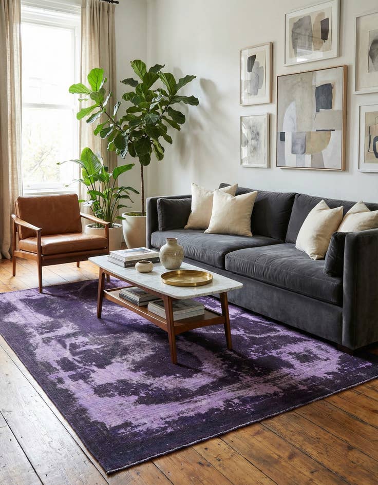 Detail image of 6' 6 x 8' 3  Hand Knotted Ultra Vintage Persian Wool Rug