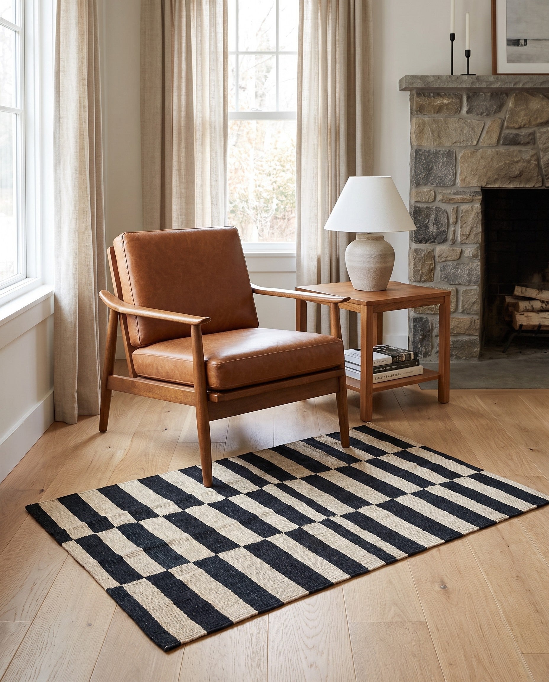 2' 8 x 3' 10 Hand Woven Kilim Modern Wool Rug